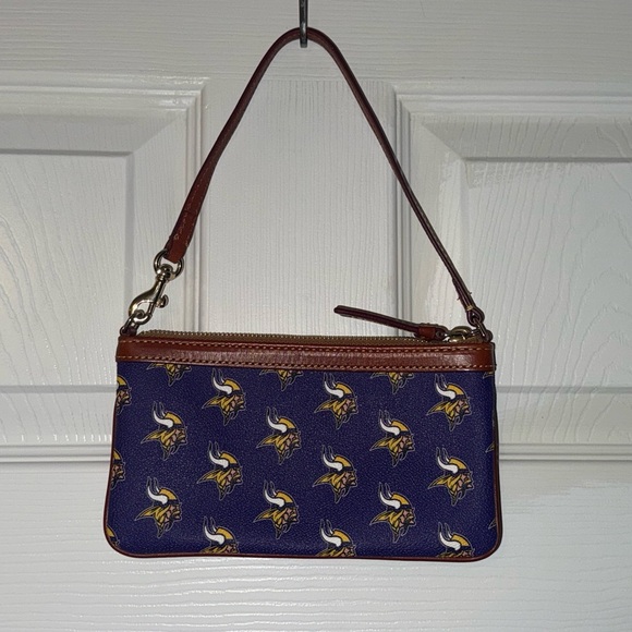 Dooney & Bourke Purple and Brown Wristlet - Picture 2 of 3
